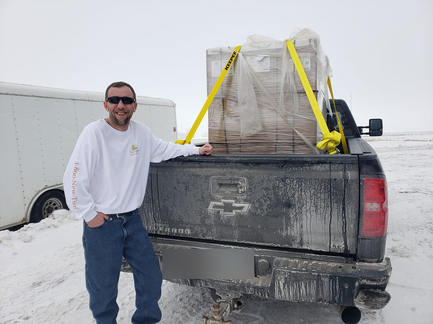 Doug delivering soil amendments ahead of the spring rush